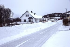 snow on house with thermal Window protection film benefits